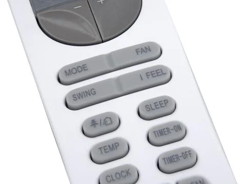 Remote control of air conditioner Stock Photos