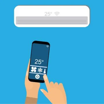 Remote control for air conditioning Stock Illustration