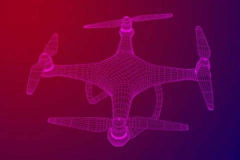 Remote control air drone Stock Illustration