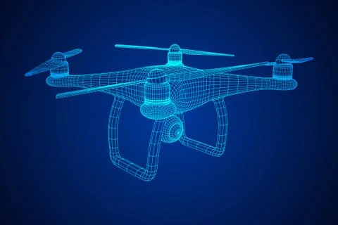 Remote control air drone Stock Illustration