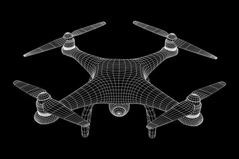 Remote control air drone Illustrazione stock