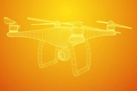 Remote control air drone Stock Illustration