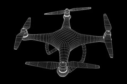 Remote control air drone Stock Illustration