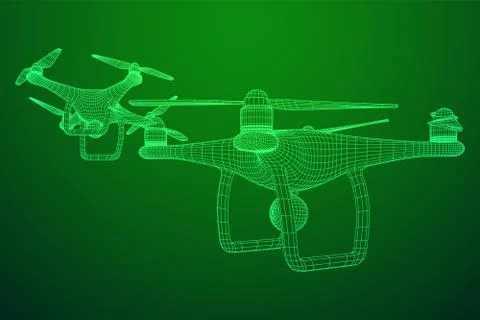 Remote control air drone Stock Illustration