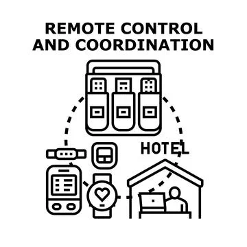 Remote control and coordination vector concept illustration Stock Illustration