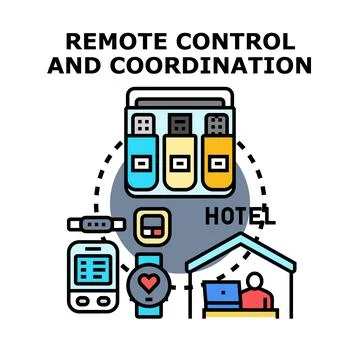Remote control and coordination vector concept illustration Stock Illustration