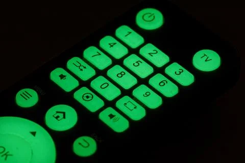 Remote control with backlight Stock Photos