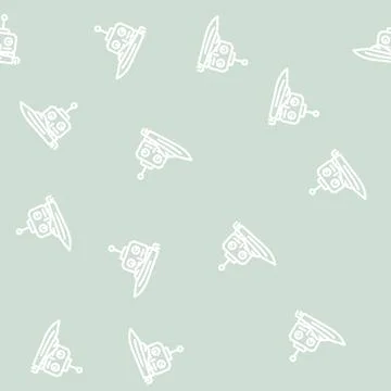 Remote control boat racing line vector seamless pattern イラスト素材