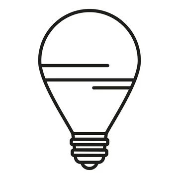 Remote control bulb icon outline vector. Inside remote Stock Illustration