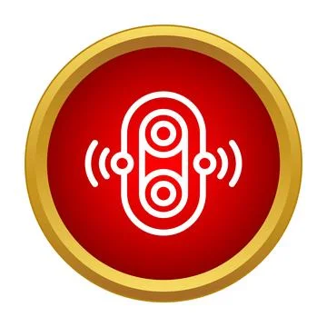 Remote control button sending and receiving signal Ilustração Stock