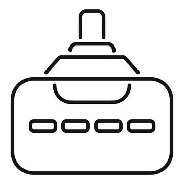Remote control with buttons and antenna for television Stock Illustration