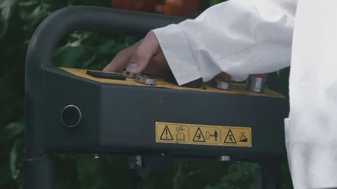 Remote control buttons and a special elevator in the greenhouse Vídeos de archivo 73218765