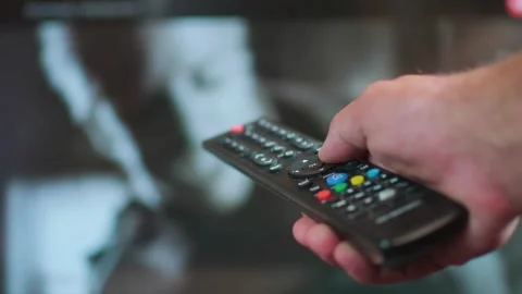 Remote control buttons,control tv Stock Footage 246411935