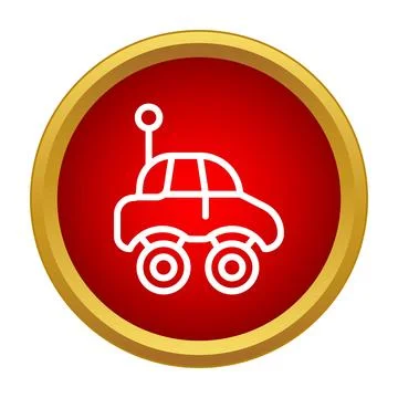 Remote control car toy icon concept Illustrazione stock