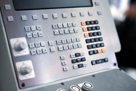 Remote control for cnc machine. Fotos Stock