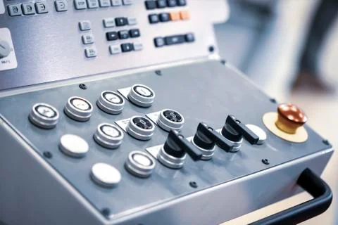 Remote control for cnc machine. Stock Photos