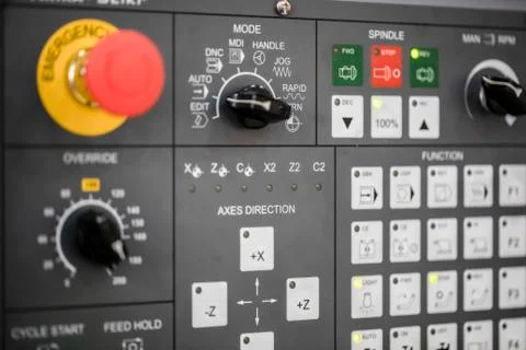 Remote control for cnc machine. Stock-Fotos