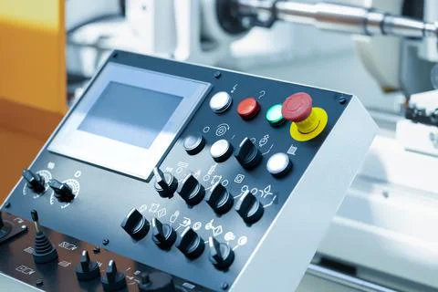 Remote control for cnc machine. Stock Photos