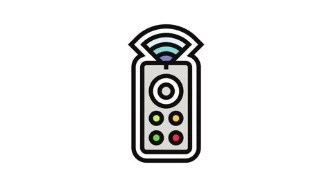 Remote control color icon animation Stock Footage 326115737
