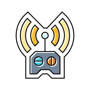 Remote control color icon vector illustration 스톡 일러스트