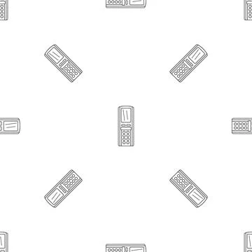 Remote control conditioner pattern seamless Stock Illustration