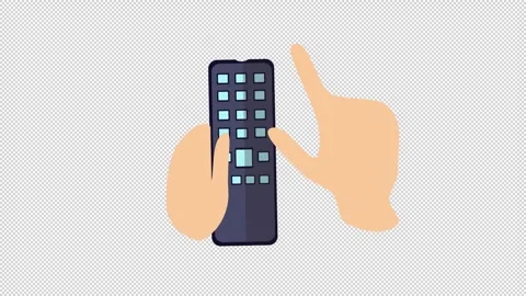 Remote control control. Animation is manual control. Cartoon Stock Footage 320214900
