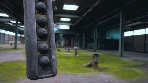 Remote control of a crane (lost places) 動画素材 79602699