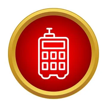 Remote control detonator icon on red button design Illustrazione stock