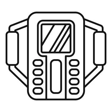 Remote control device for drone operation line art Stock Illustration