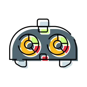 Remote control device for drone operation icon Illustrazione stock