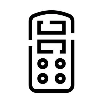 Remote control device for electronics with buttons line Stock Illustration