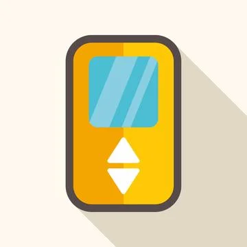 Remote control device for elevator navigation or media Illustrazione stock