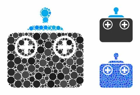 Remote control device Mosaic Icon of Spheric Items Stock Illustration