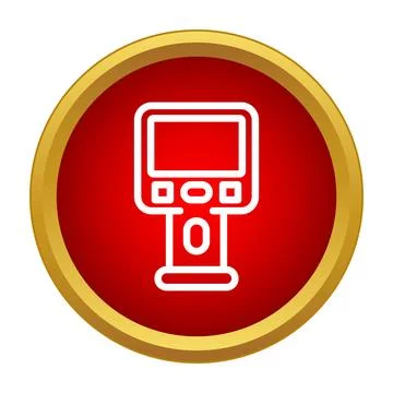 Remote control device with screen and buttons icon Stock Illustration