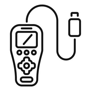 Remote control device with usb cable connecting Stock Illustration