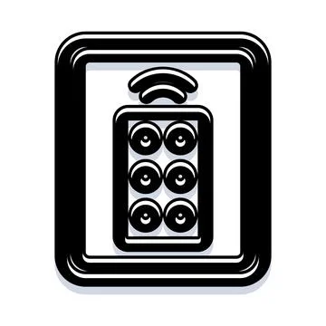 Remote control device for wireless electronic systems Stockillustratie