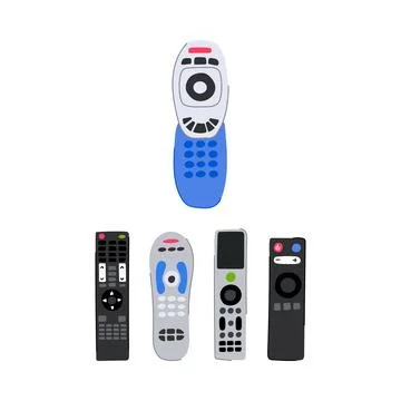 Remote control devices for media streaming and entertainment Stock Illustration