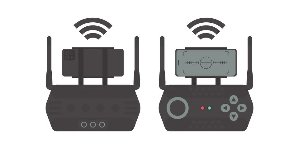 Remote control for drone and quadcopter. Isolated. Vector illustration. Stock Illustration