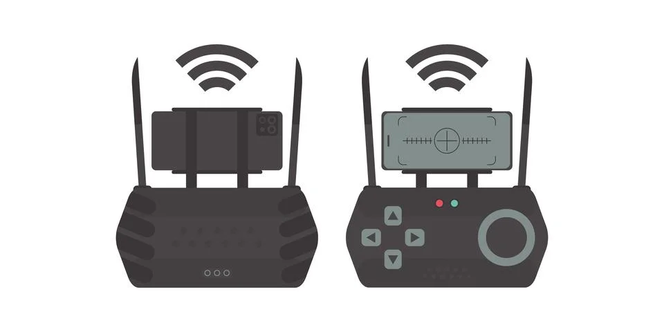Remote control for drone and quadcopter. Isolated. Vector illustration. Stock Illustration