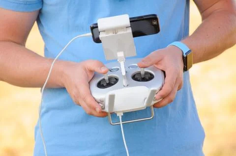 Remote control drone flight Stock-Fotos