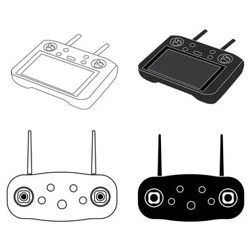 Remote control drone icon Stock Illustration