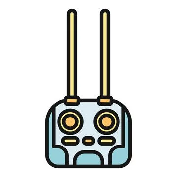 Remote control for drone or rc vehicle with antennas Stock Illustration