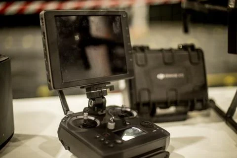 Remote control with a drone Stock Photos