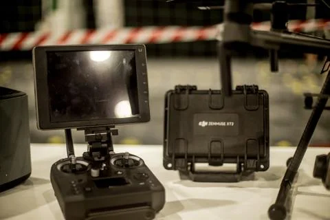 Remote control with a drone Stock Photos