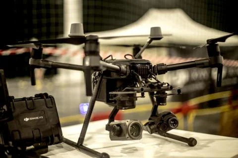 Remote control with a drone Stock Photos