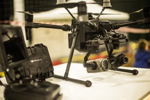 Remote control with a drone Stock Photos
