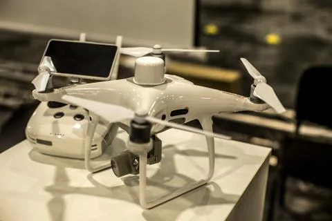 Remote control with a drone Stock Photos