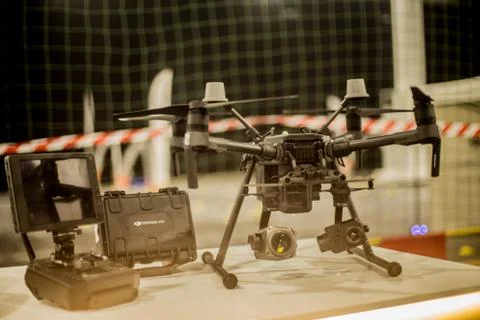 Remote control with a drone Stock Photos