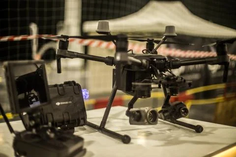Remote control with a drone Stock Photos