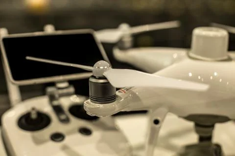 Remote control with a drone Foto stock